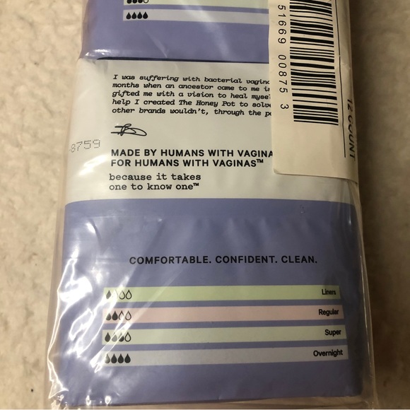 2 Pack The Honey Pot 🍯Company Herbal Overnight Pads w/Wings 12 Count Each Pack! - Picture 7 of 8